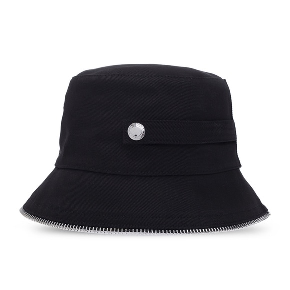 Alexander McQueen Men's Logo Script Zip Brim Bucket Hat - Picture 3 of 6